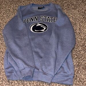 Womens Ultra Soft Crewneck Sweatshirt in Blue with Penn State Logo